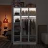 FUFU&GAGA Wardrobe Display Cabinet Armoire with LED Lights and Glass Doors - 2 of 4
