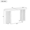 HDZNVF Farmhouse Rattan Console Table Entryway Table, Narrow Console Table with Storage, Natural Wood Wash - 4 of 4