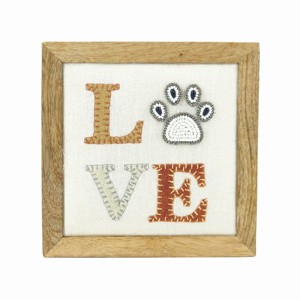 Gallerie II Embellished Paw Love Shelf Sitter Block - 1 of 3
