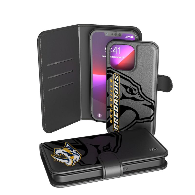 Keyscaper Nashville Predators Monocolor Tilt Wallet Phone Case, 1 of 2