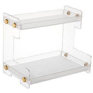 BWE Bathroom Counter Organizer 2-Tier Acrylic Vanity Countertop Perfume Cabinet Makeup Holder - 1 of 4