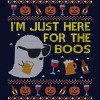 Junior's Design By Humans Funny Here For The Boos Ugly Halloween Sweater By DragonTee T-Shirt - 2 of 3