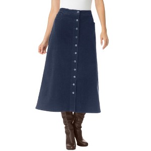 Woman Within Plus Size Corduroy Skirt - 1 of 4