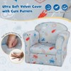 Infans Kids Sofa Toddler Upholstered Armrest Chair w/Solid Wooden Frame Gray - 3 of 4
