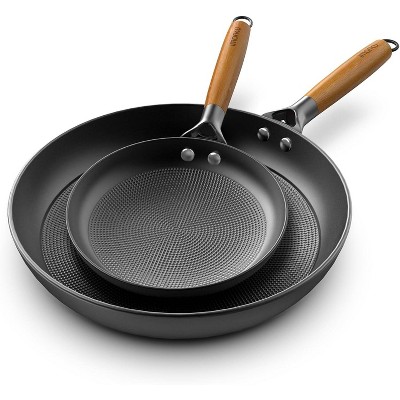 imarku Pot Set with Removeable Handle, 8inch & 12inch Honeycomb Nonstick Frying Pan Set, Dishwasher Safe, Oven Safe Fast Heating Pots and Pans Set