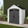 Suncast Vista 7 ft. x 4 ft. Resin Vertical Peak Storage Shed with Floor Kit - 4 of 4