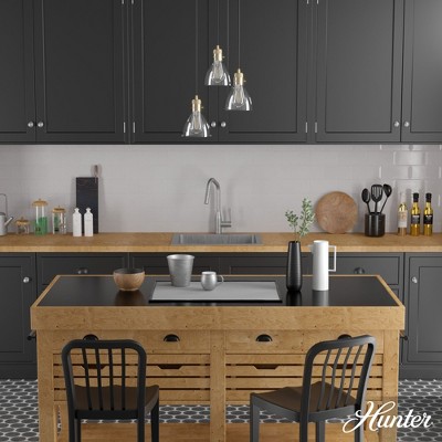 Hunter Fans 6" Van Nuys Ceiling Light Alturas Gold Finish - 3-Bulb Dimmable Fixture for Indoor Use, Vintage Design