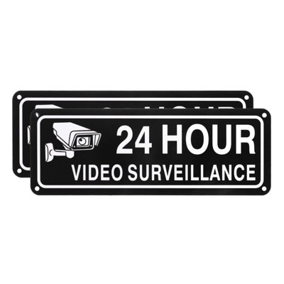 Unique Bargains Reflective UV Protected Waterproof Security Camera Sign 2 Pcs