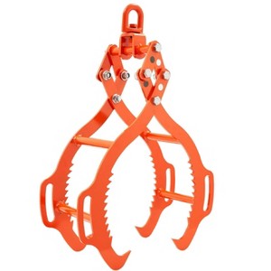 VEVOR 28in Log Lifting Tongs, 4-Claw Log Tongs, Heavy Duty Steel Log Grapple, 2650LBS Lifting Capacity, Swivel Log Graper Timber, Orange - 1 of 4