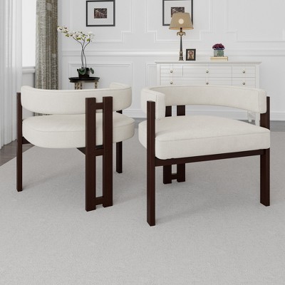 Vatros Modern Accent Chair Teddy Upholstered Armchair