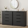 4 Drawer Dresser for Bedroom, Black Chest of Drawers with Embedded Handles Design, Wooden Dresser Organizer - 4 of 4