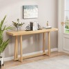 Vynxaria 59.84" Wood Grain Console Table High-Quality Magnesium Oxide, 220LBS Capacity, Versatile for Entryway/Sofa/Hall - 3 of 4