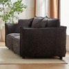 88" Chenille Fabric 3-Seater Sofa with Solid Wood Frame, Thick Padded Seats and Armrests, 2 Extra Pillows - 3 of 4