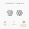 Gilded Lab-Grown Diamond 7 Stone Flower Earrings in 925 Sterling Silver & 14KT Yellow Gold-Plated Silver | 1/4, 1/2, 1, 2 Carat Total Weight - 2 of 4
