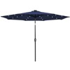 Tangkula 9FT Solar Umbrella LED Patio Market Steel Tilt w/ Crank Outdoor Patio Navy - 4 of 4