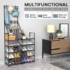 SEVOBAL 3-IN-1 30 Pairs 5-Tier Shoe Rack Shoe Storage Shoe Orgonization for Entryway, Freestanding Coat and Shoe Rack Closet, Black, 43"*28"*11" - 4 of 4