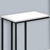 FONTOI End Tables C Shaped, Space Saving, Side Table for Living Room Bedroom, Modern Laminate with Metal Frame, White, 25"*17"*3" - 2 of 4