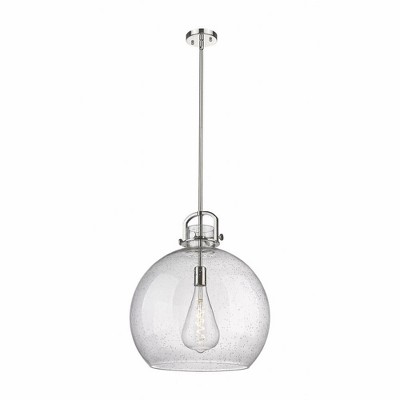 Newton Sphere - 1 Light Stem Hung Pendant In Industrial Style-22.5 Inches Tall and 18 Inches Wide
