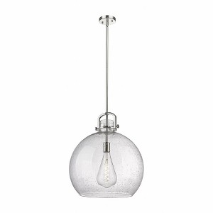 Newton Sphere - 1 Light Stem Hung Pendant In Industrial Style-22.5 Inches Tall and 18 Inches Wide - 1 of 1