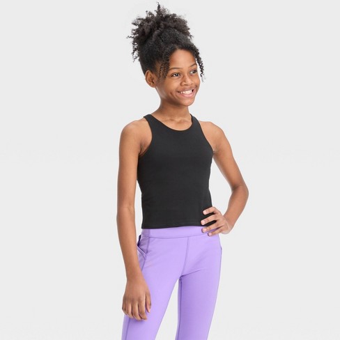 Girls' Printed Cropped Tank Top - All In Motion™ : Target