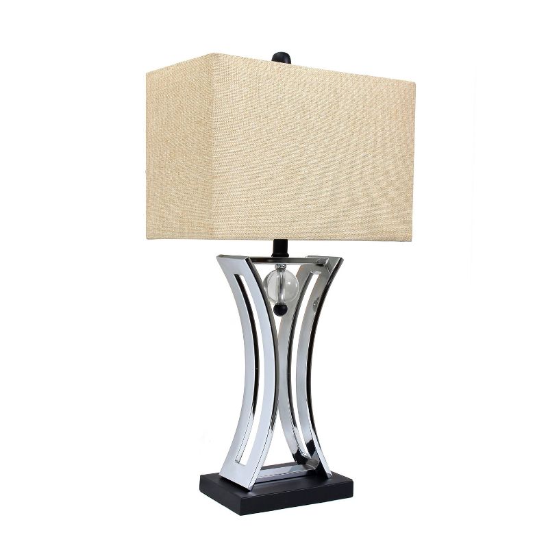 Chrome Executive Business Table Lamp Metallic Silver - Elegant Designs, 1 of 6