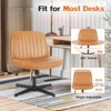 Lyngins Modern Cross-Legged Home Office Desk Chair,Small Swivel Task Chair for Office,Study,Vanity Room,No Wheels - 3 of 4