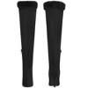 BLISSFUL STEP Women's Faux Fur High Heels Pointed Toe Fluffy Over the Knee High Boots - 2 of 4
