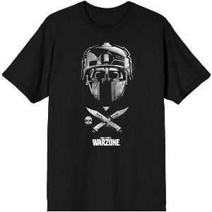 Call of Duty Warzone Soldier With Helmet Men's Black Graphic Tee - 1 of 2