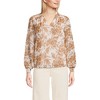 Lands' End Women's Chiffon Removable Tie Neck Blouse - 4 of 4
