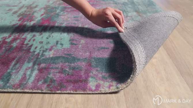 Mark & Day Madison Woven Indoor Area Rugs Blue/Purple, 2 of 9, play video