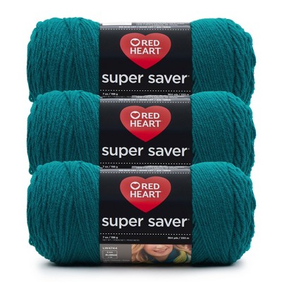 Red Heart Super Saver Yarn 24 Pack-Real Teal