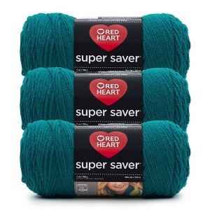 Red Heart Super Saver Yarn 24 Pack-Real Teal - 1 of 4