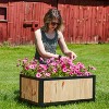 Sunnydaze Acacia Wood Steel Framed Planter Box with Removable Planter Bag - Natural - 27.75" W x 20" D x 15.5" H - 4 of 4