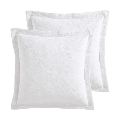 Matalasse Bright White Euro Sham Set Of 2 - Levtex Home : Target