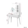 Vanity Table,Vanity Desk With Mirror And Lights,Vanity Table With Drawers And Shelves,Dressing Table For Bedroom-Cuddlewood - 4 of 4
