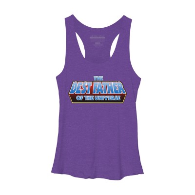 Women's Design By Humans The Best Father of the Universe By Melonseta Racerback Tank Top