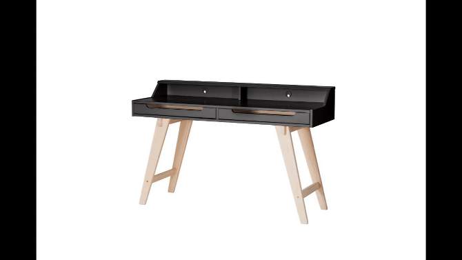 Sloan Modern 2 Drawer Desk Gray - Linon, 2 of 17, play video