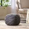 Dexmalle Hazel Knitted Cotton Yarn 20 x 20 Round Pouf - 2 of 4