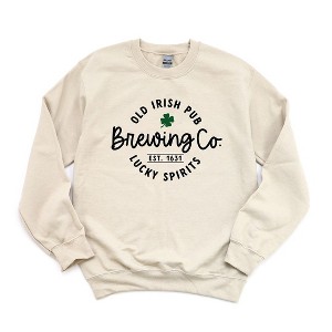 Simply Sage Market Women's Graphic Sweatshirt Old Irish Brewing Co. St. Patrick's Day - 1 of 3
