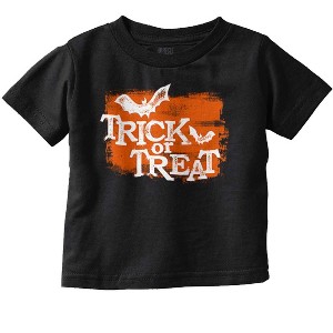 Happy Halloween Trick or Treat Bats Toddler Baby Graphic T Shirt Brisco Brands - 1 of 4