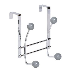 Evideco French Home Goods Versatile Over-the-Door Metal Rack with Ceramic Hooks - 1 of 4