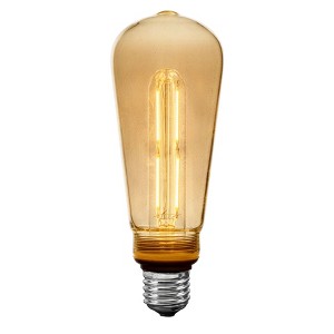 Festive Living G125 + LED Filament Outdoor Covered Patio Pendent Edison Replacement Bulbs, Warm White 2700K, E26 Medium Base - 1 of 4