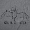 Mens Funny T Shirts Actually Its Batthew Sarcastic Bat Graphic Tee For Men - Crazy Dog Men's T Shirt - 2 of 4