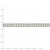 Black Bow Jewelry Men's 7mm, Sterling Silver Solid D/C Domed Curb Chain Bracelet - 4 of 4