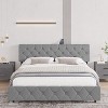 coucheta Bed Frame with Headboard and Type-C & USB Ports, Adjustable Linen Upholstered Platform Bed Frame, No Box Spring Needed, Easy Assembly - 4 of 4