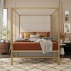 Polibi Canopy Bed with Upholstered Linen Headboard - 2 of 4