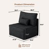 XIZZI Modular Corduroy Sectional Sofa: 5 Sold-Separately Units (Corner, Arms, Ottoman) | Black/Camel | Standard/Large Cushion Options | DIY Friendly - 2 of 4