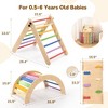 GOTGELIF 3-in-1 Montessori Climber Set with Mat & Decorative Cloth - Toddler Wooden Play Arch with Slide & Climbing Ramp - 3 of 4