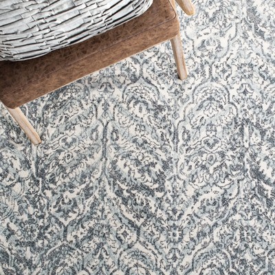 Restoration Vintage RVT115 Hand Tufted Indoor Area Rug - 6'x6' - Ivory/Sage - Safavieh