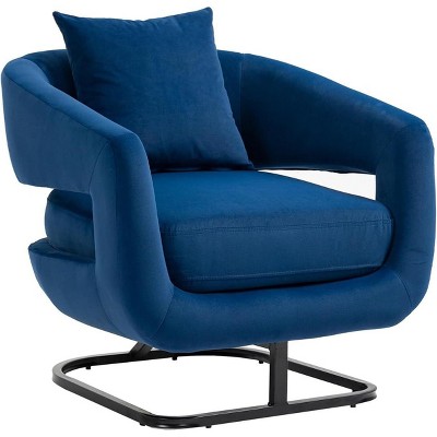 Acekool Velvet Accent Chair - Mid-Century Armchair with 250lb Capacity